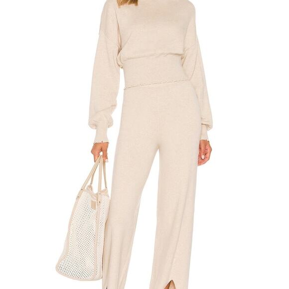 NWT n:philanthropy Set Weyland Crop Sweater and Faro Pant in Oatmeal color Sz - Picture 1 of 16
